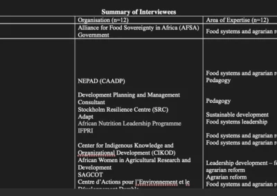 Exploring African Perspectives On Food Systems Leadership
