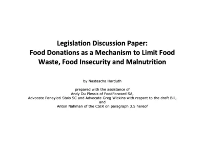 Legislation discussion paper